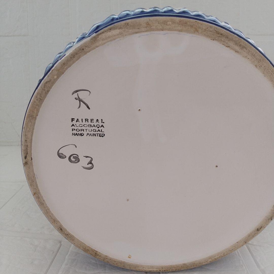 ポルトガル製 青白花柄 プランター 中型