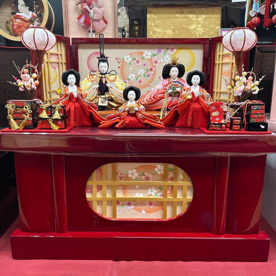 ひな祭り＊雛人形＊収納五人飾り