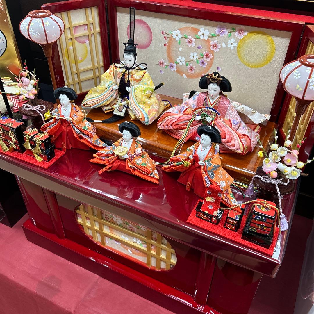 ひな祭り＊雛人形＊収納五人飾り