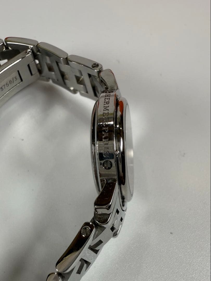 HERMES クリッパー CL4.2 シャンパン 箱/コマ Qz 【極美品】