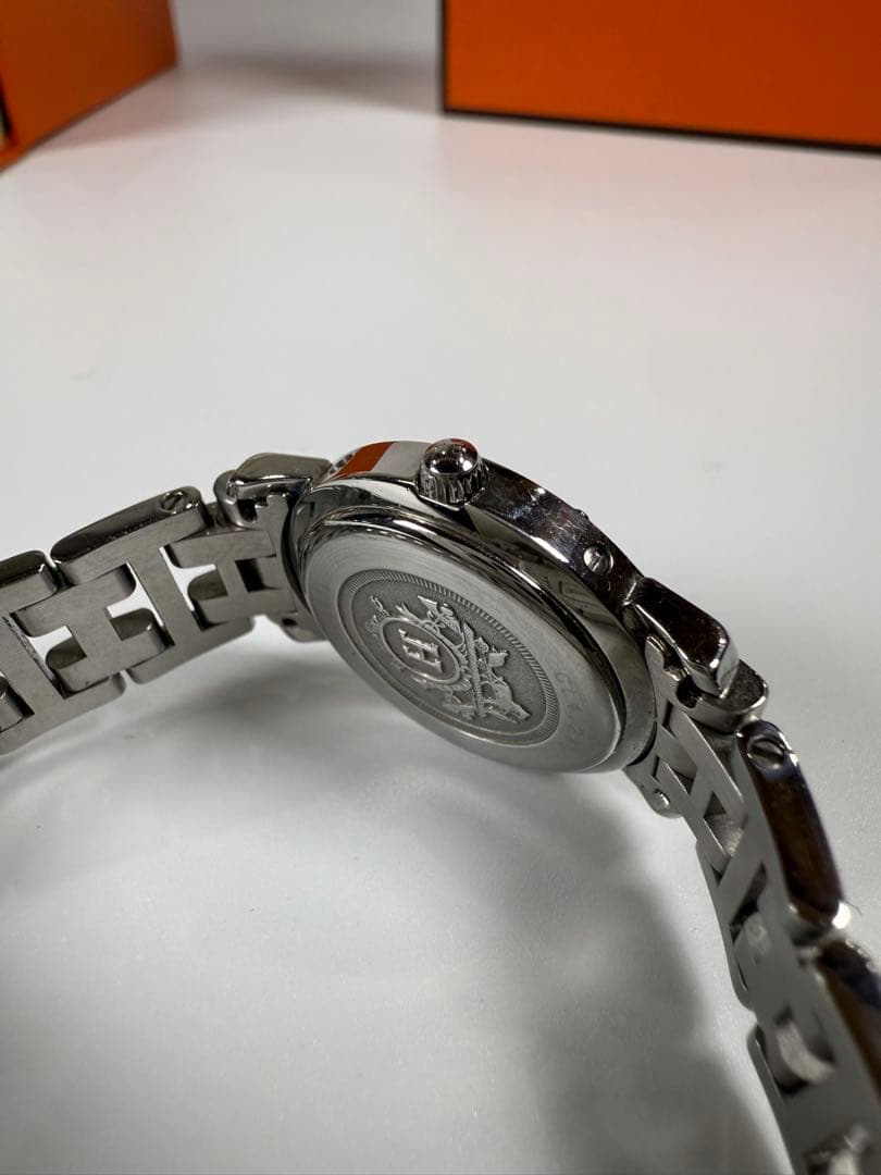 HERMES クリッパー CL4.2 シャンパン 箱/コマ Qz 【極美品】