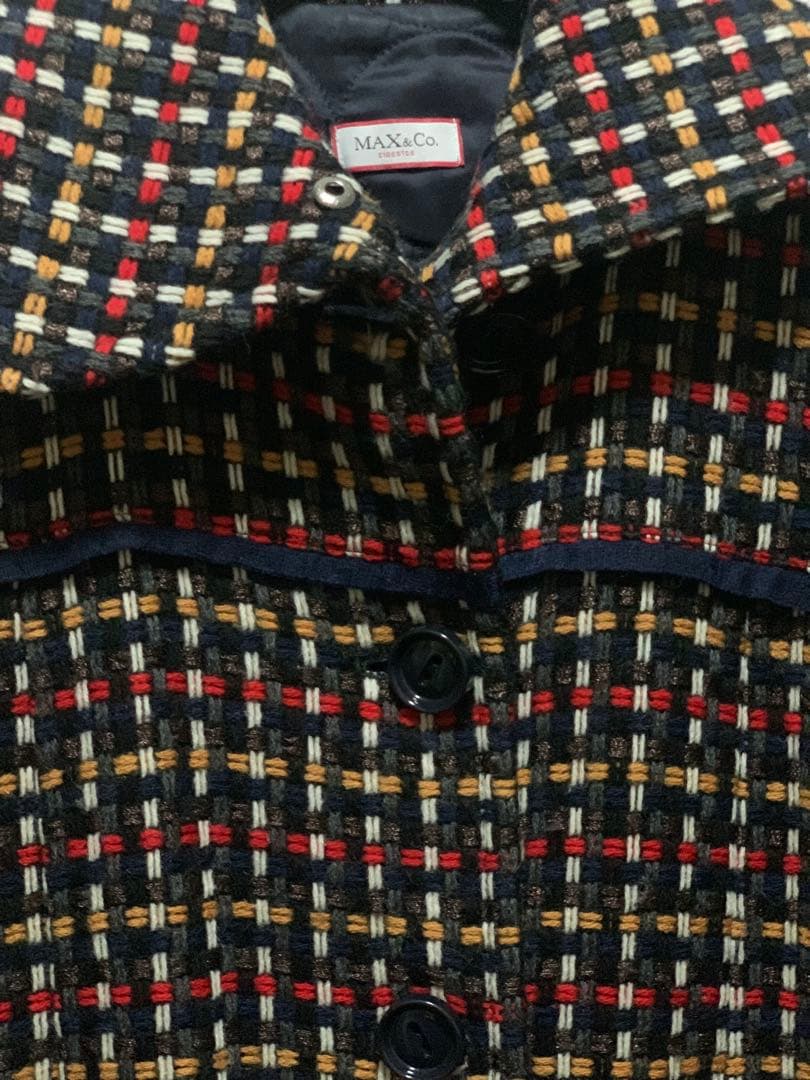 MAC&Co. マルチカラー　ツイードコート