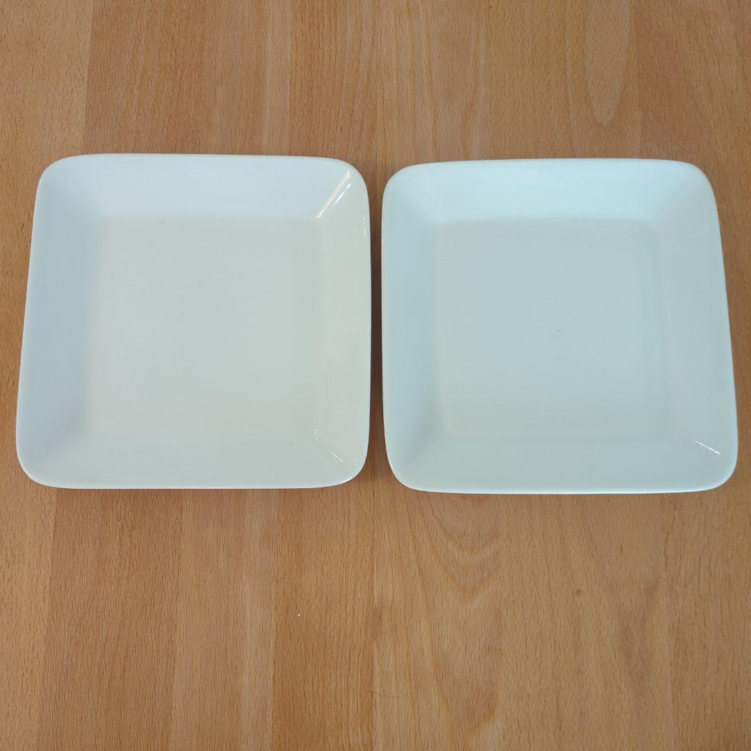 アラビア　カイフランク　Gモデル　国鉄食堂車用ホワイトスクエアプレート　皿　2枚