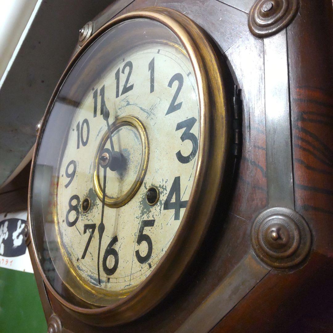 ※沖縄・離島は要相談　柱時計　整備済み稼働品　日本時計　8DAY　昭和レトロ