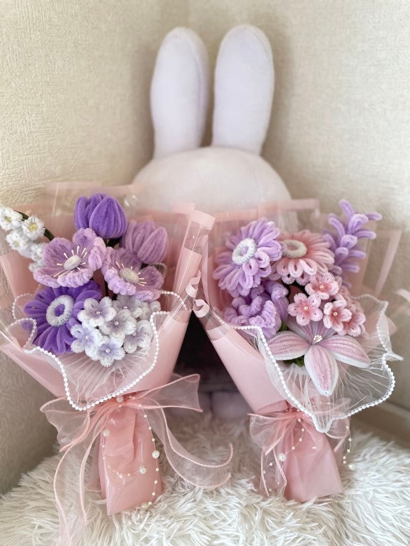 [cyhuiy ] モールフラワー ブーケ 2点