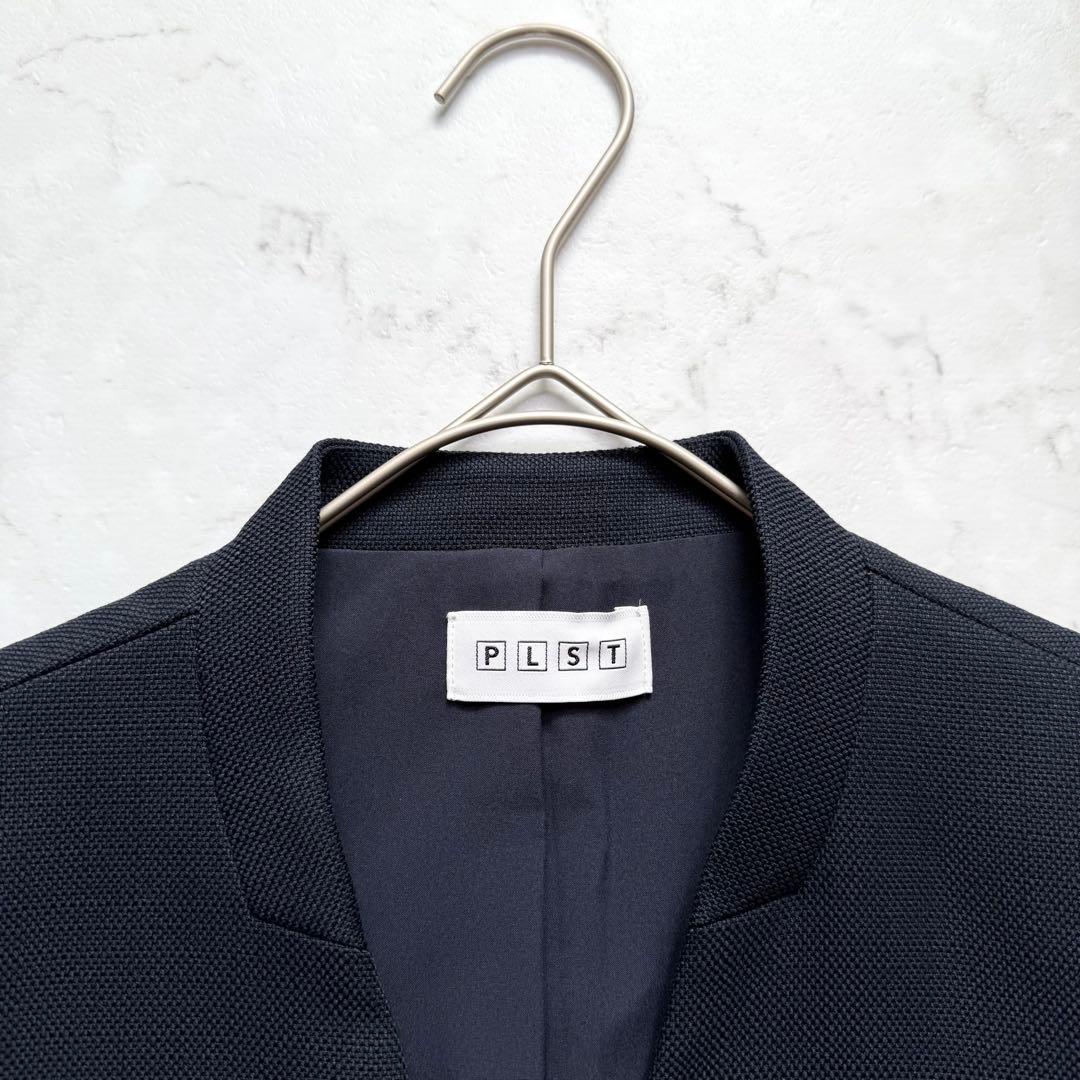 美品 プラステ スーツ セットアップ ノーカラー パンツ M ウォッシャブル