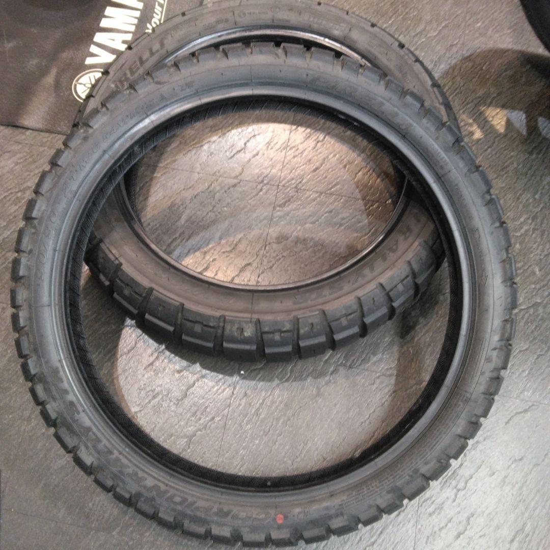 ヤマハテネレ700純正前後タイヤSET　中古品