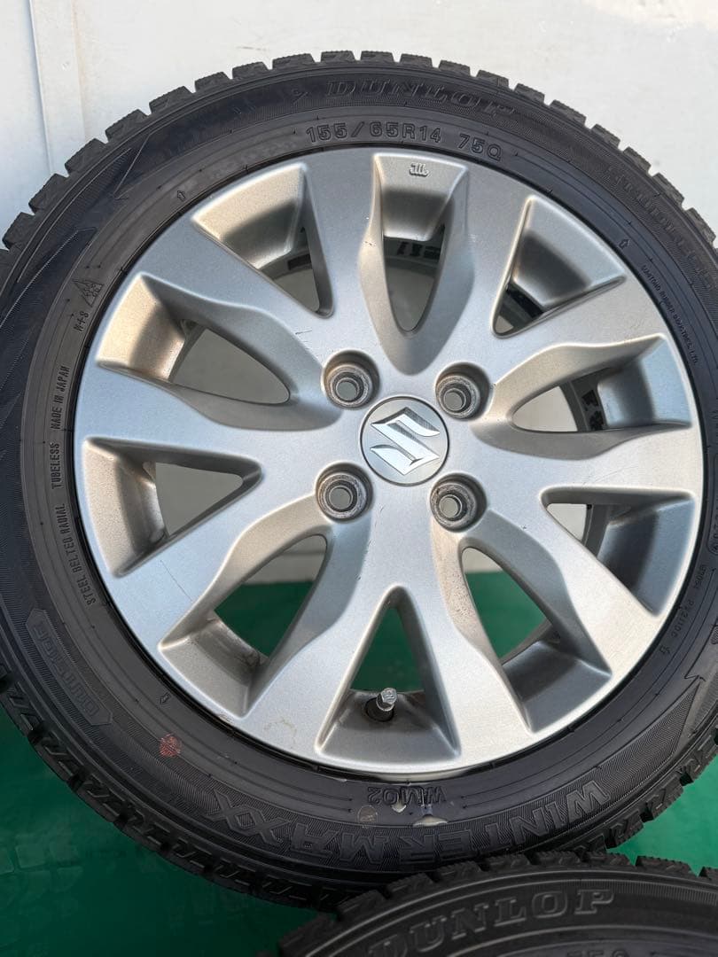 インチ スズキ ホイール 155/65R14 冬用タイヤ付きPCD100/4穴