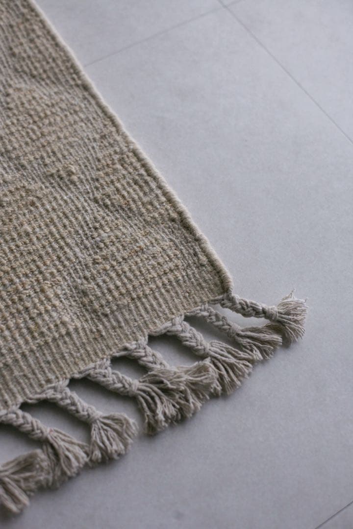 103×62 モロッコ　ベニワレン　新品　ウール　生成り　ホワイト