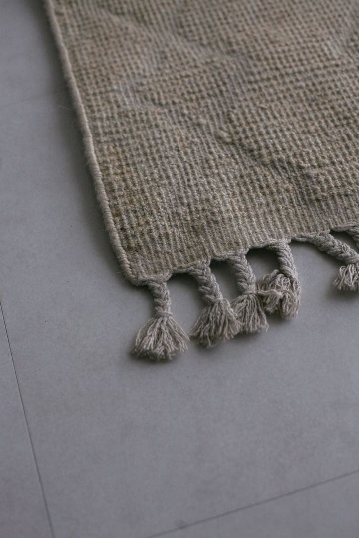 103×62 モロッコ　ベニワレン　新品　ウール　生成り　ホワイト