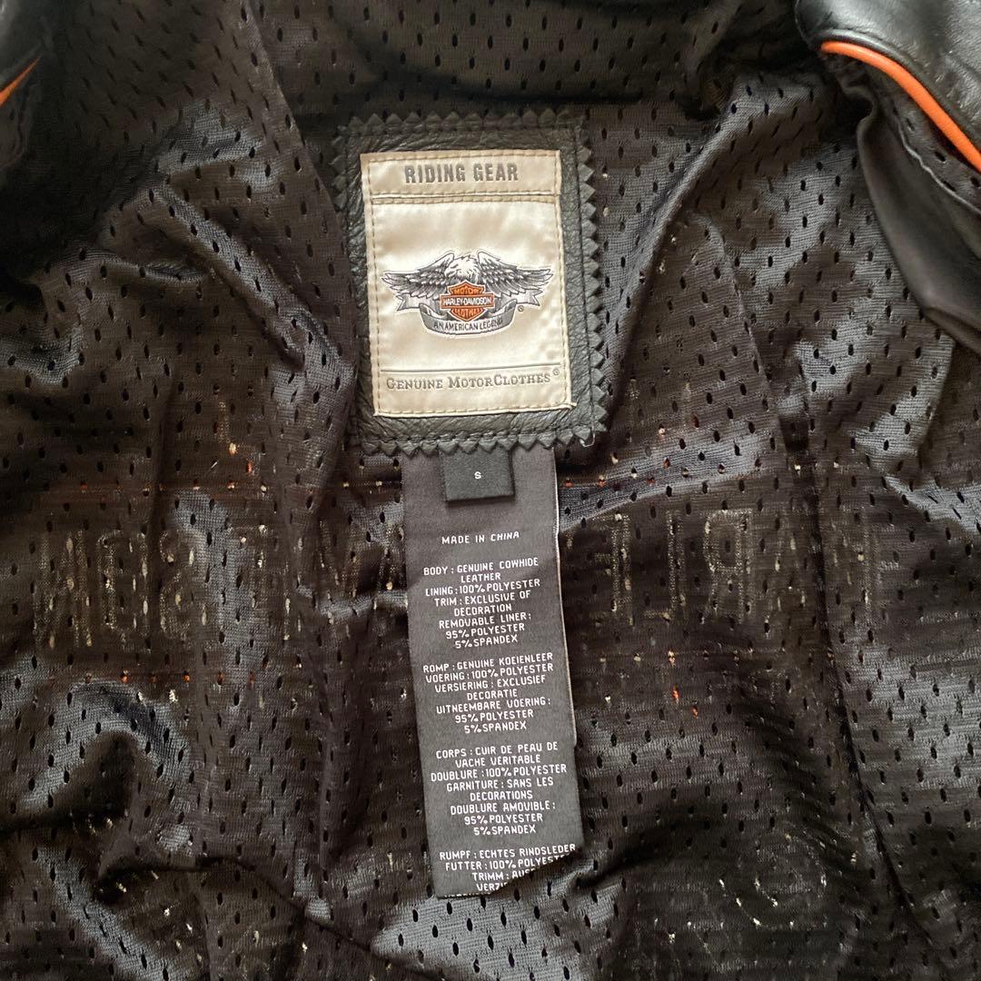 新品未使用HARLEY-DAVIDSON ブラックレザーロゴジャケット 在庫限り