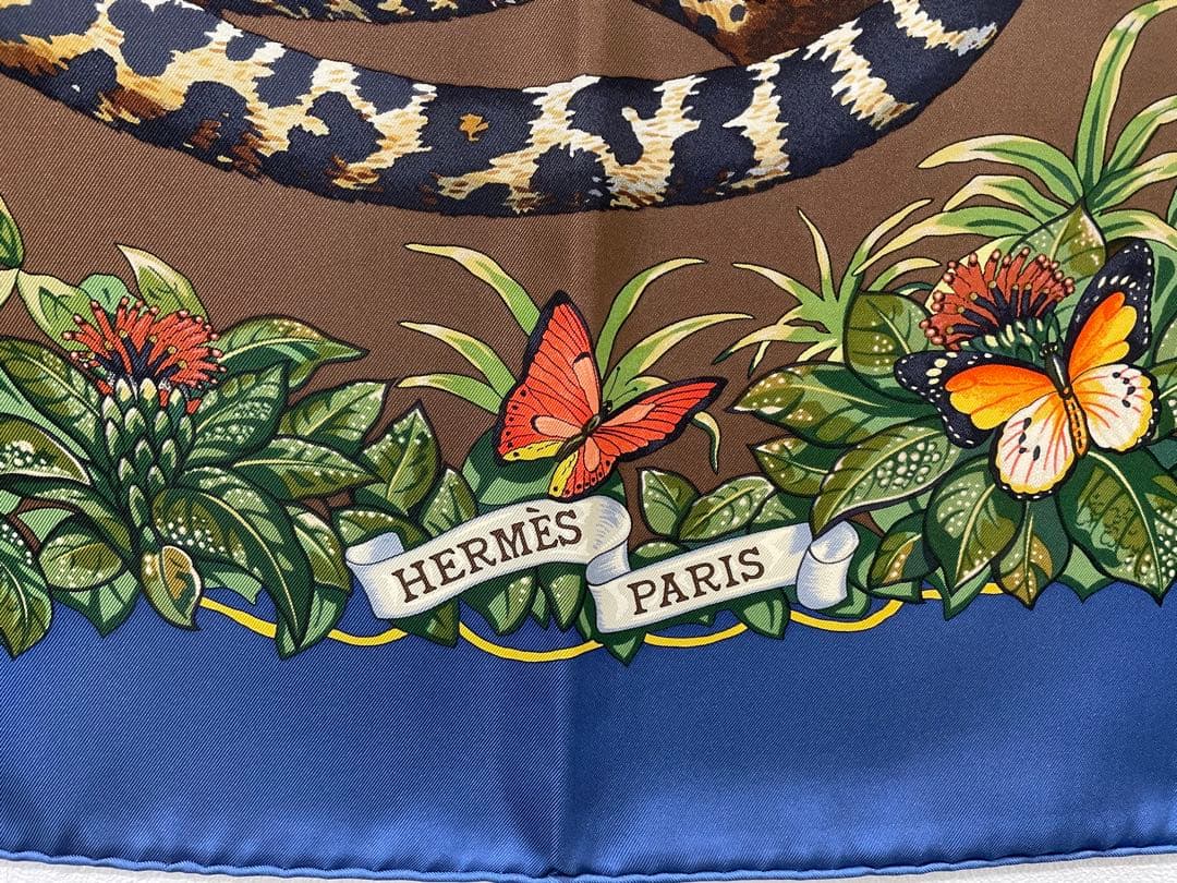 【新品未使用】人気モデル！ エルメス　ガレ90 スカーフ ジャングルラブ