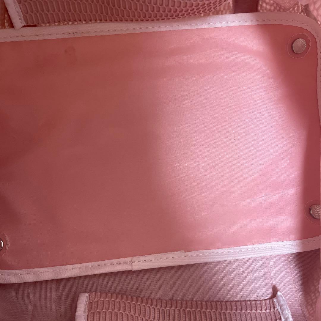 qbag paris メッシュトートバッグ ピンク マザーズバッグ