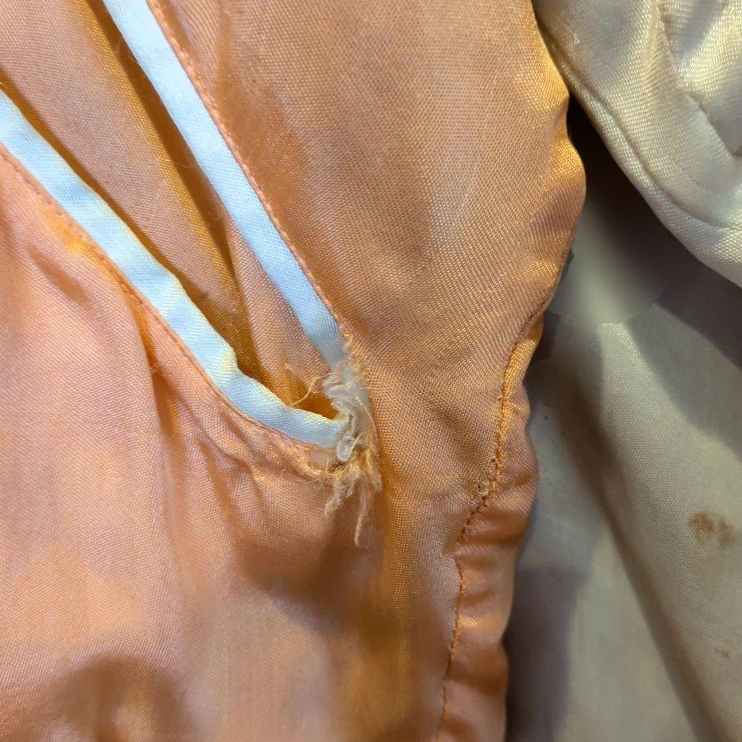 オレンジ色 スカジャン ヤシの木刺繍