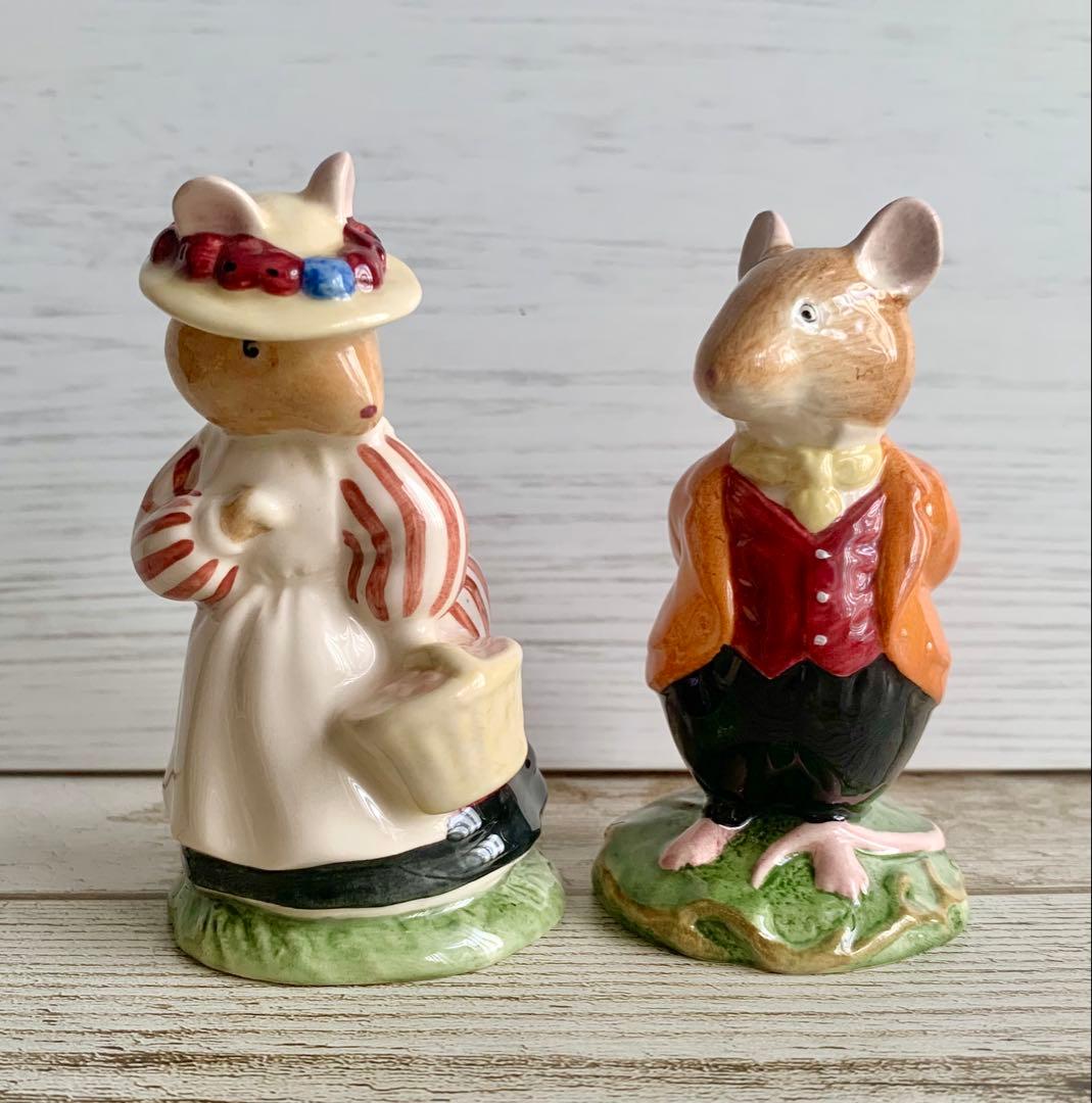 もりねずみだんしゃく夫妻 フィギュリン ブランブリーヘッジ 置物