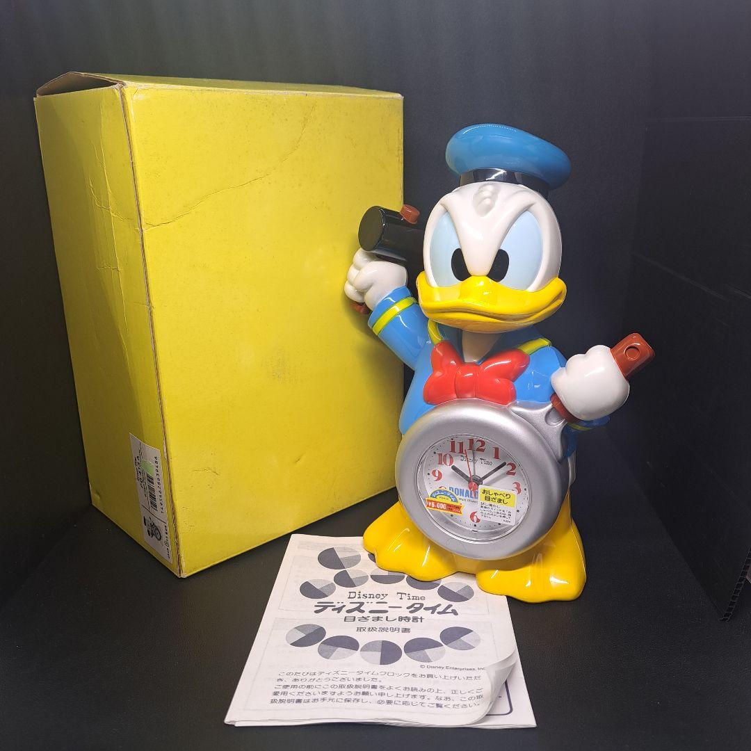 ディズニータイム　ドナルドダック　目覚まし時計　デッドストック　昭和レトロ