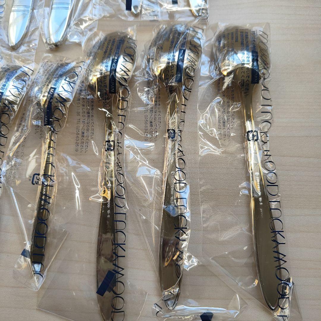 未使用　LUCKYWOOD　ラッキーウッド　カトラリーセット　25本　18-8