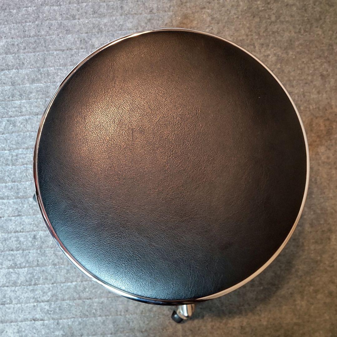 JAPAN VINTAGE　カットチェア　ビンテージ　丸椅子　昇降回転　クロス脚