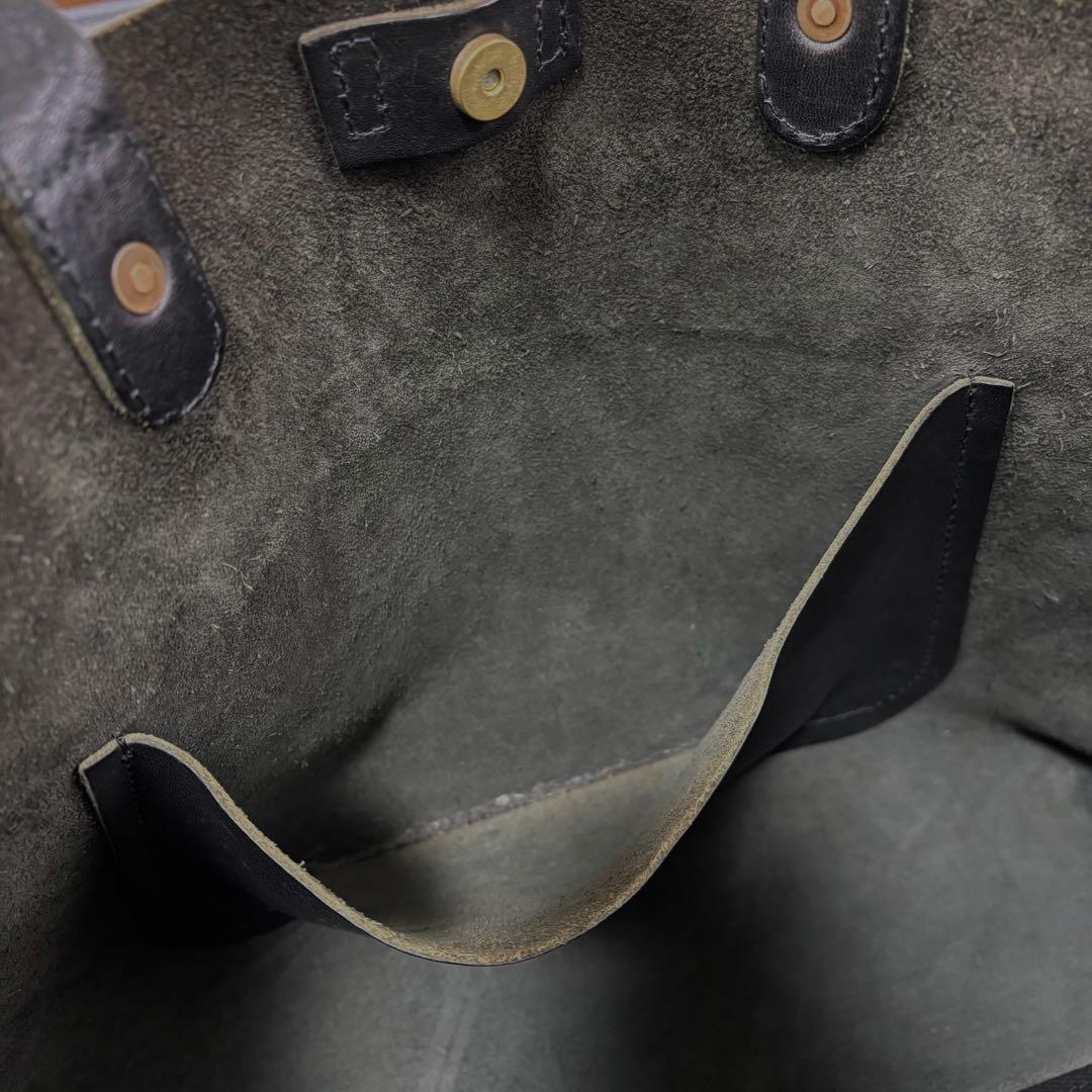 BOBSLOW BEAMS別注 Bono 栃木レザー トートバッグ ブラッ