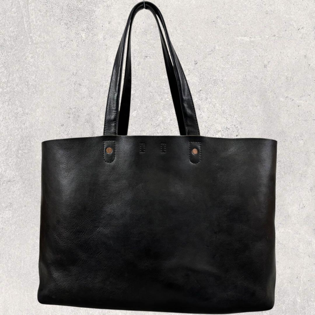 BOBSLOW BEAMS別注 Bono 栃木レザー トートバッグ ブラッ