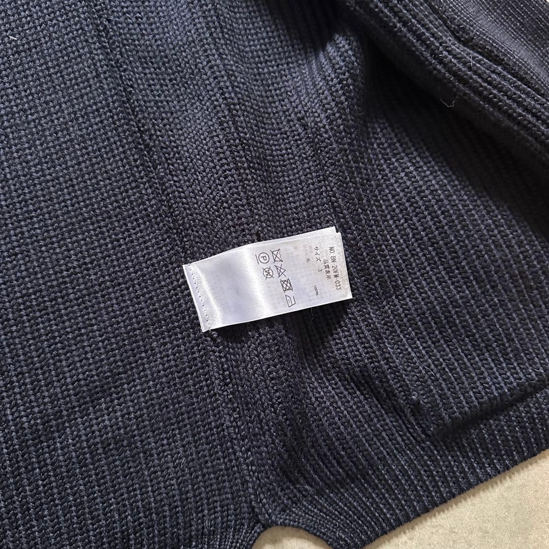 BATONER（バトナー）シグネチャー 1B カーディガン ニット ネイビー美品