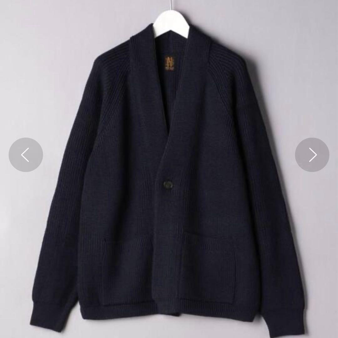 BATONER（バトナー）シグネチャー 1B カーディガン ニット ネイビー美品