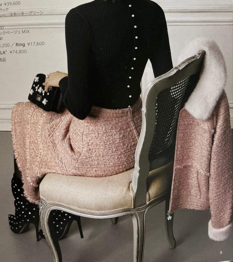 ルネ　TISSUE社　ツイードスカート　ピンク　36 未使用品