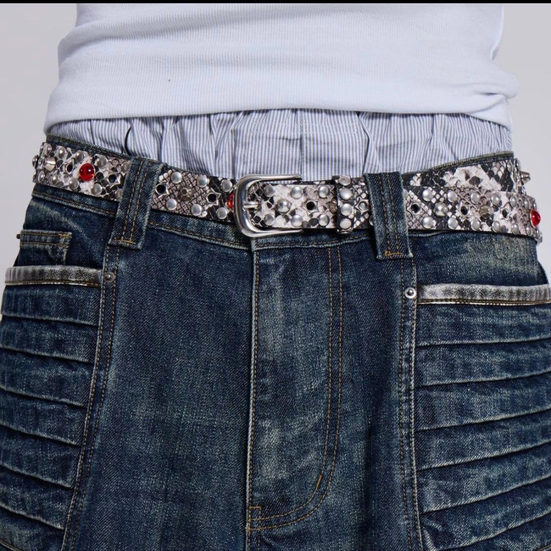 ◆新品◆JADED LONDON　スネーク柄 マンバベルト