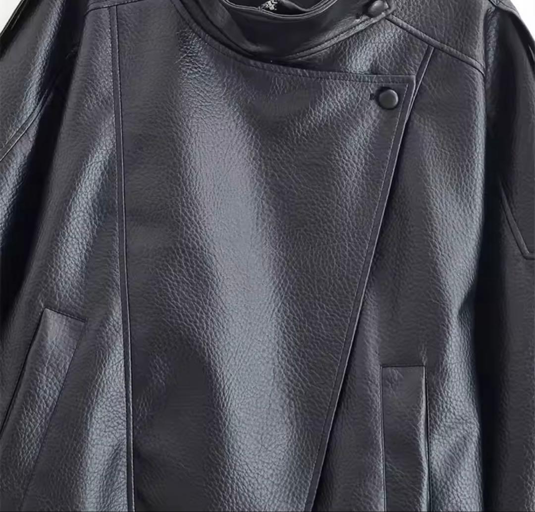 新品未使用 試着のみ ハイブラ風 ザラ風 フェイクレザージャケット