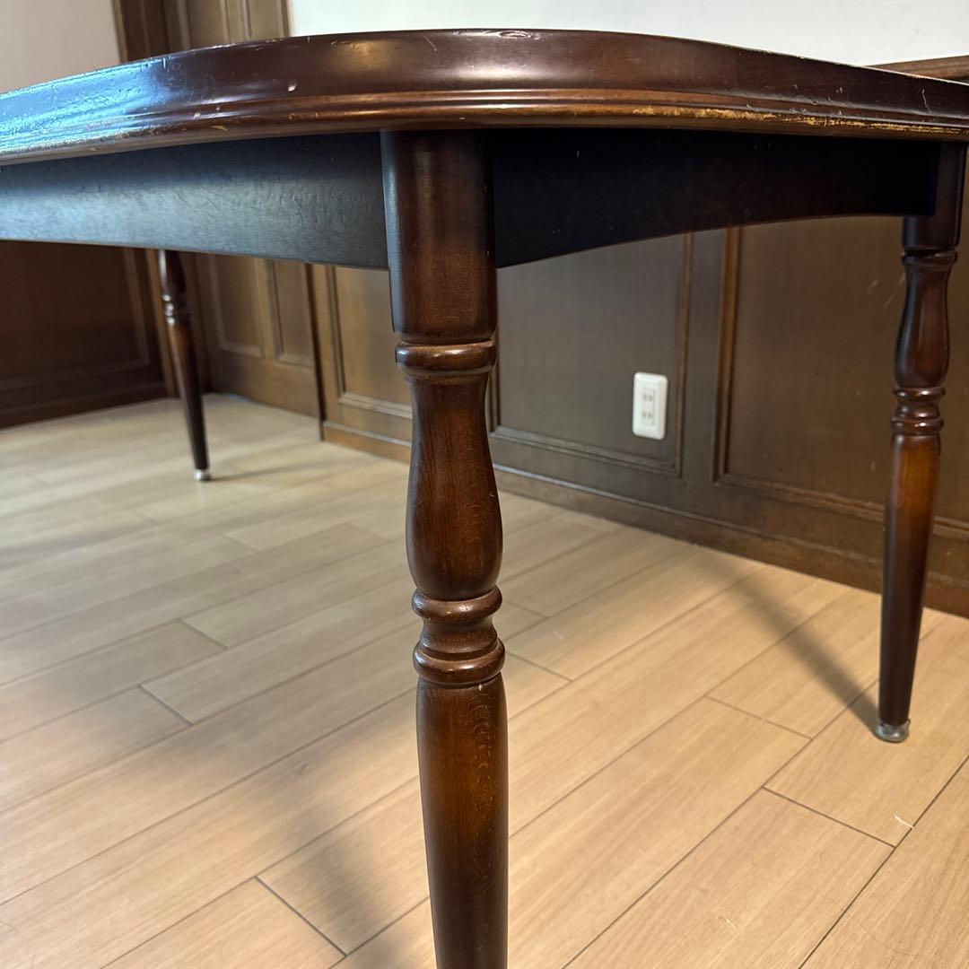 送料込み　キツツキ　飛騨産業　ダークブラウン 長方形ダイニングテーブル