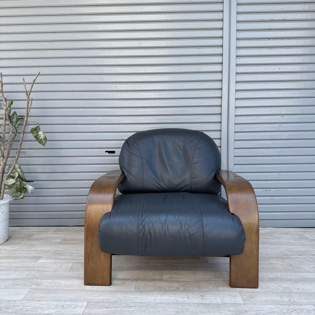 最終値下げ飛騨産業　ヴィンテージ 本革　1人掛けソファ　シングルソファ　キツツキ