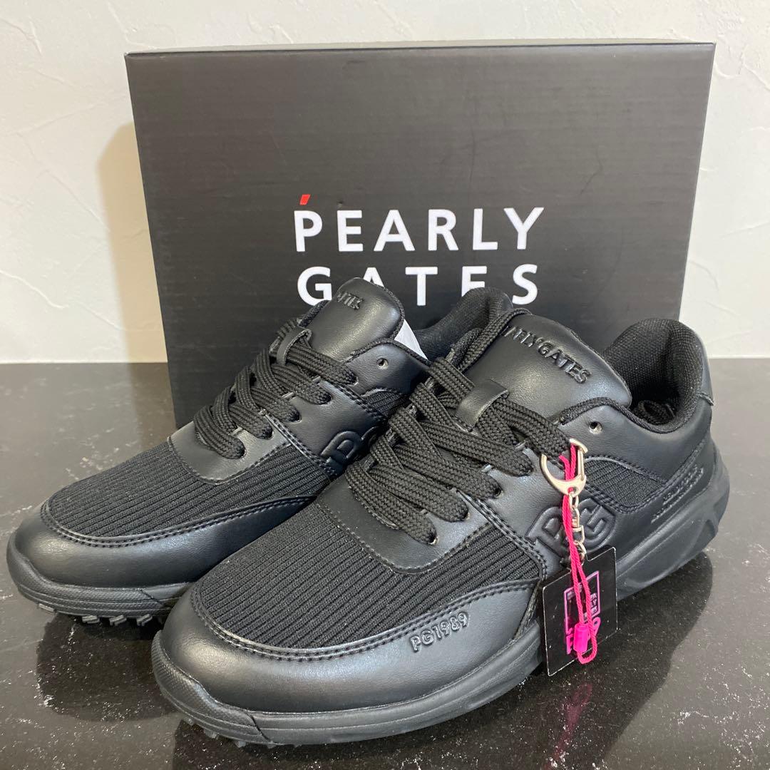 新品未使用 パーリーゲイツ スパイクレスシューズ 24cm 黒