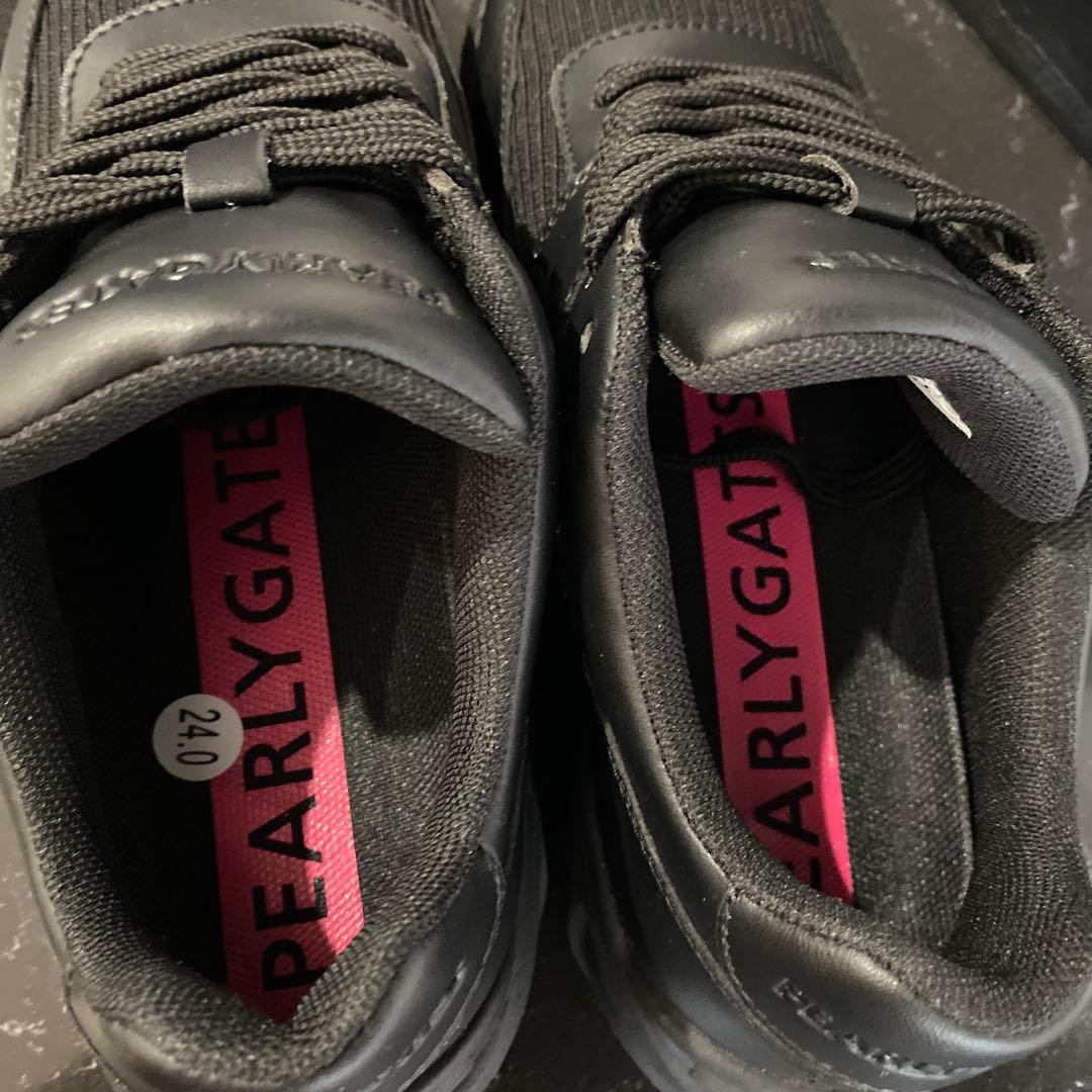 新品未使用 パーリーゲイツ スパイクレスシューズ 24cm 黒