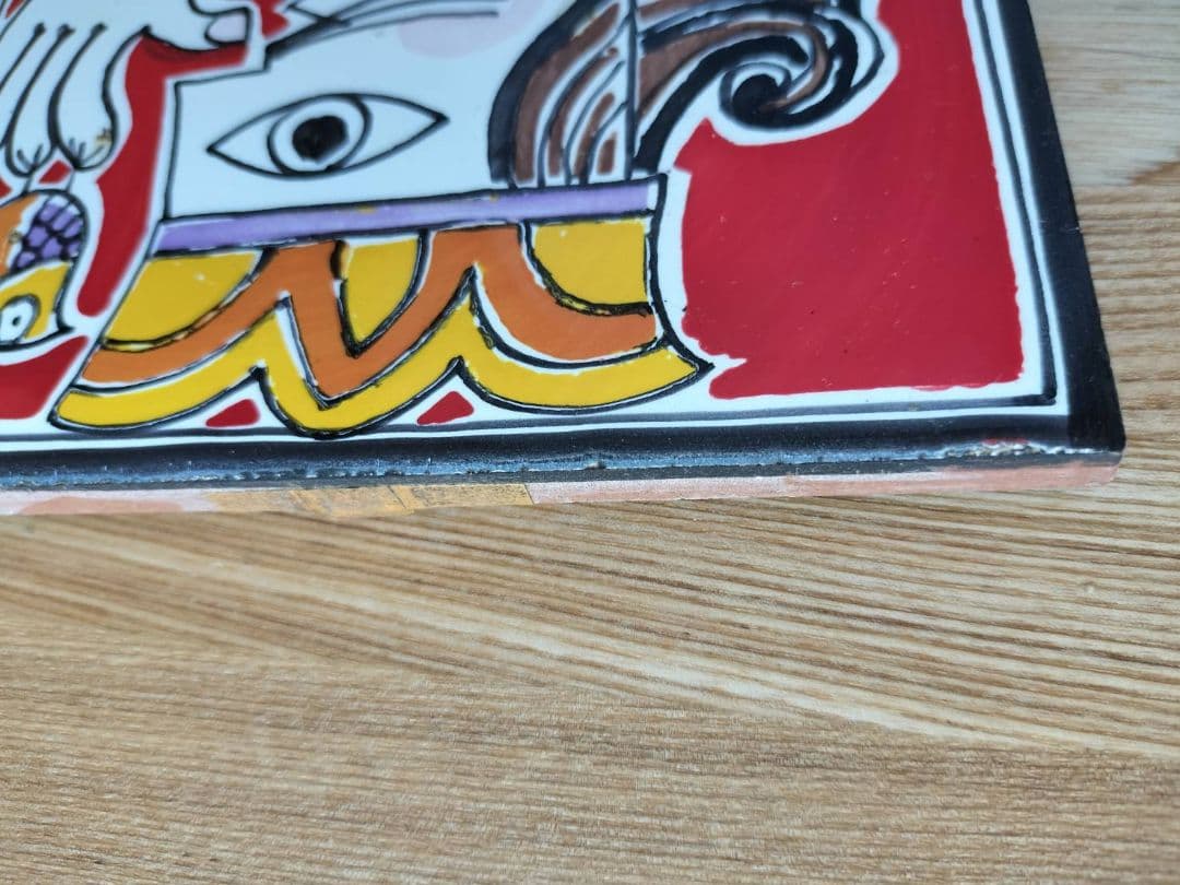 陶器タイル（イタリア製）4枚セット【デシモーネ】【ジラソーレ】