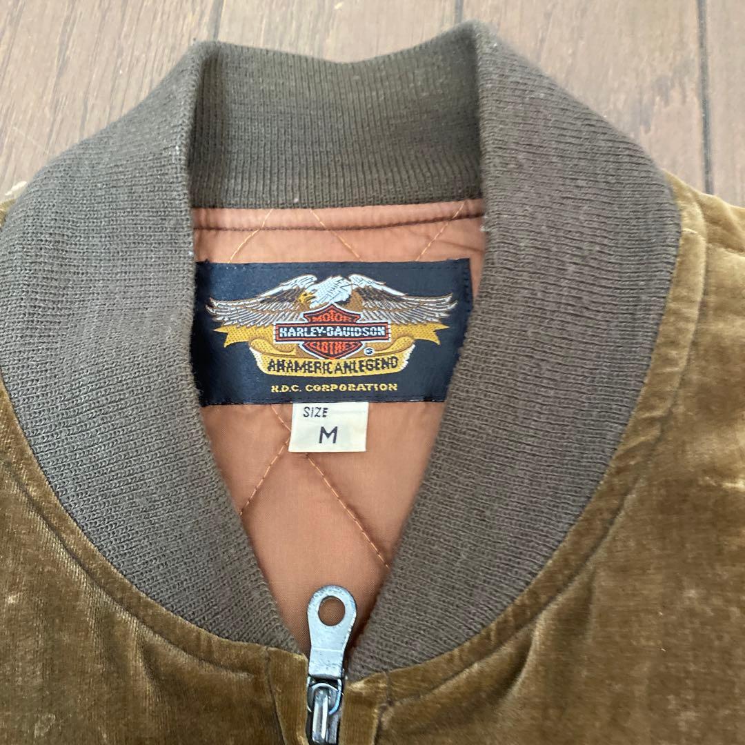 90s HERLEY-DAVIDSON ベロアスカジャン　Mサイズ