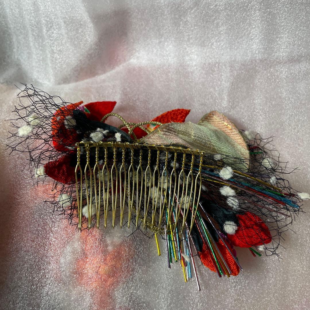 ☆miiiko☆7歳　七五三　着物　結び帯　上げ帯　足袋　髪飾り　セット