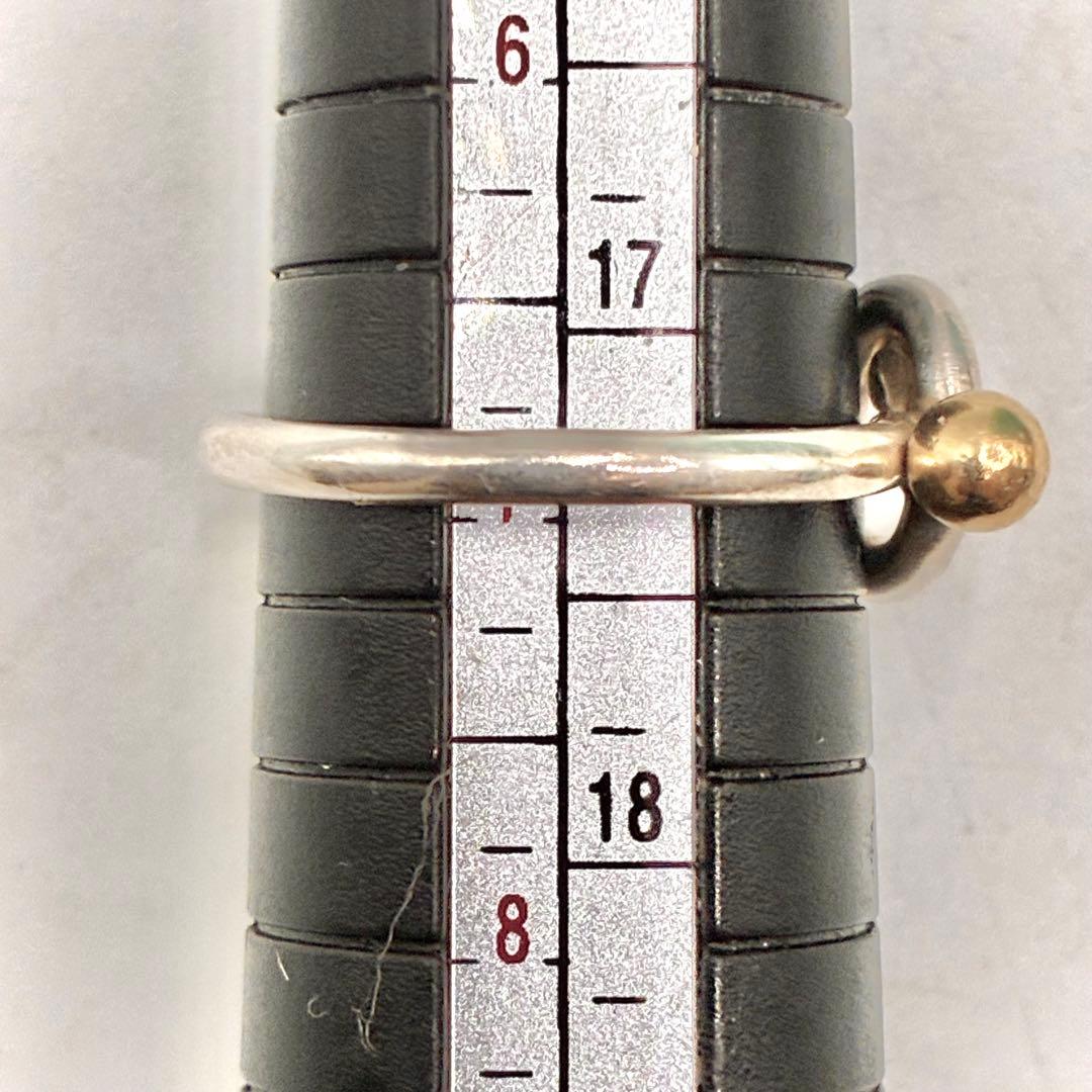 【箱、袋付き】オールドティファニー　14号　フック＆アイ　ラブノット　リング