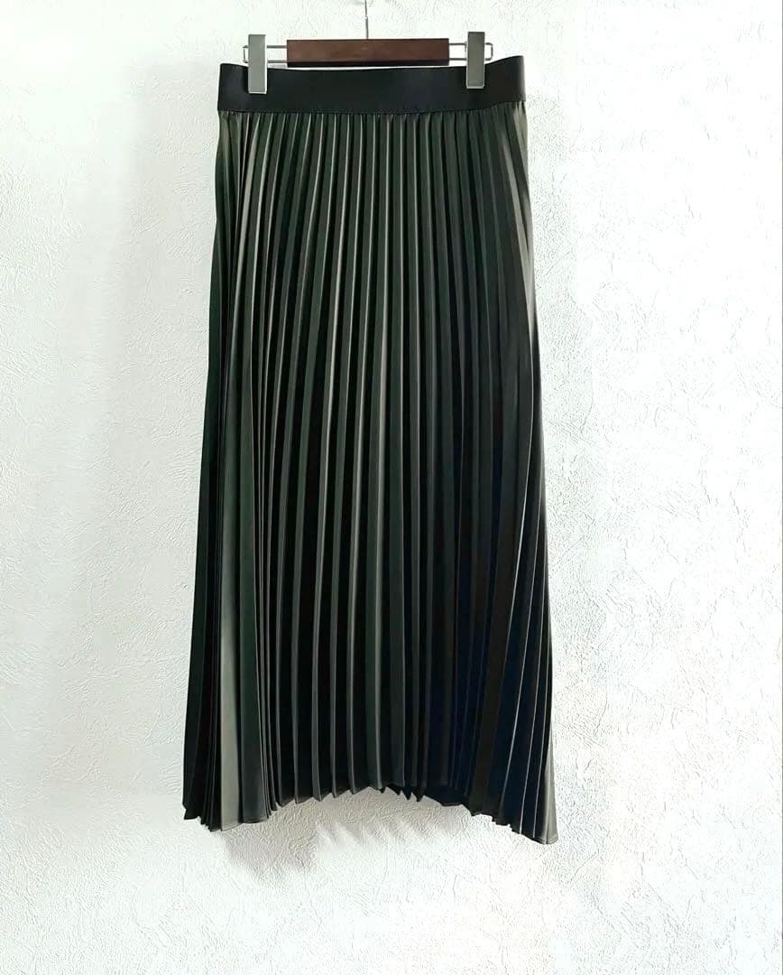 【美品】ADORE プリーツロングスカート オールゴム仕様 アドーア
