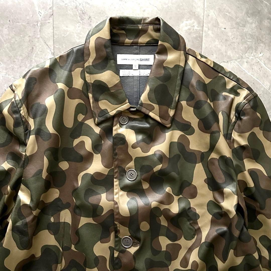 COMME des GARCONS SHIRT カモフラ柄 ステンカラーコート