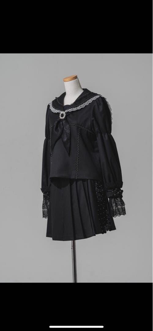 【サイズM ショートスカート】hazama 自己神告のセーラー　ブラック