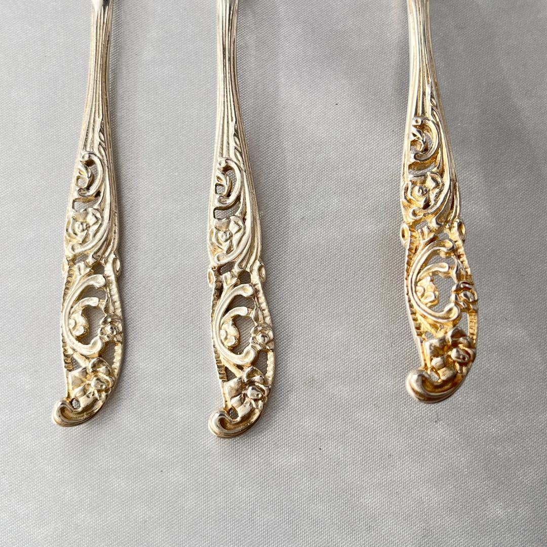 【英国】透かしのケーキフォークケーキ ４本 / サーバー 1本