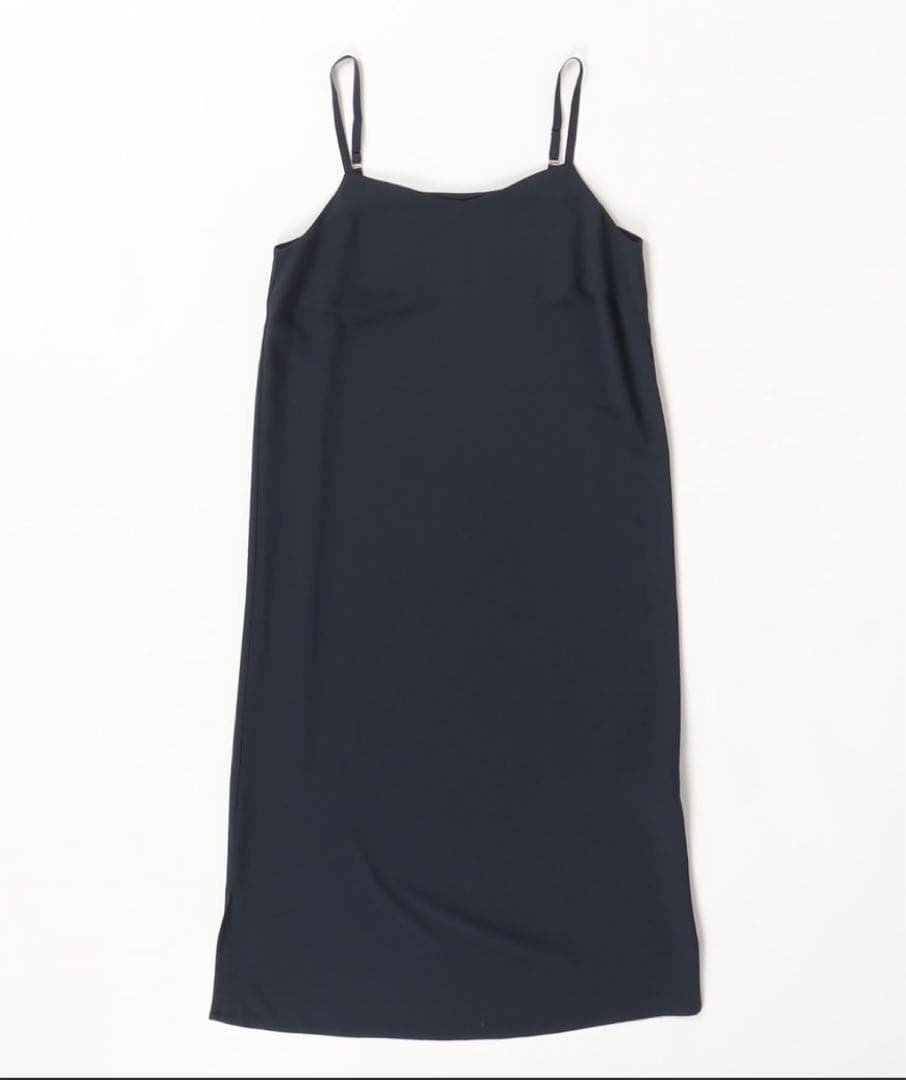 kaene 配色レースエプロンワンピース　ネイビー
