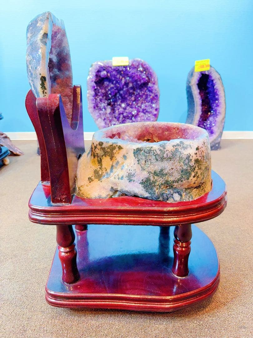 トレジャー瑪瑙 ドゥルージーアゲート 聚宝盆 浄化用　風水　財運　レア品　大型