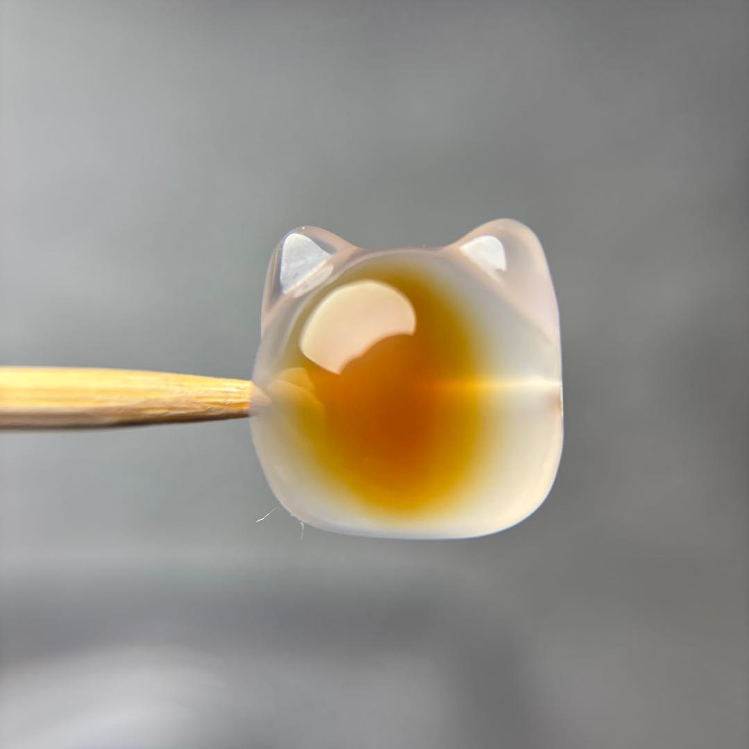 あずきちゃん高品質カルセドニー　ねこパーツ　9-118