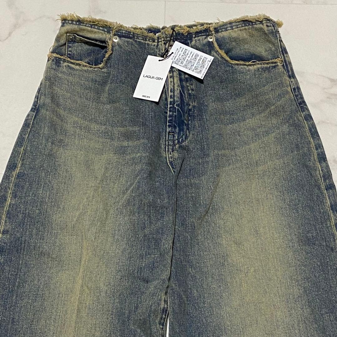 新品　LAGUA GEM CUT OFF LOOSEY ジーンズデニム 24