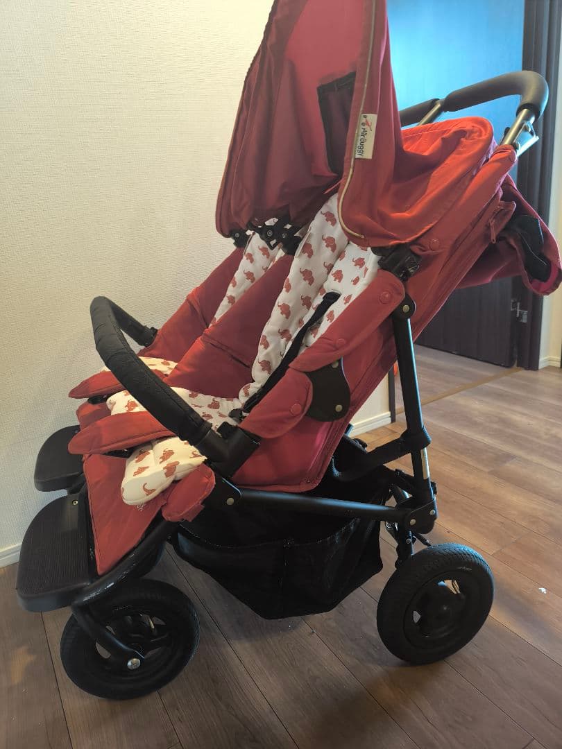 ☆エアバギーココダブル　レインカバー付き　air buggy 2人乗り　☆