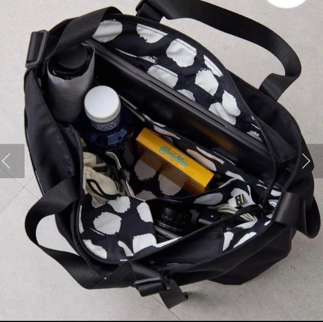 イアパピヨネ アジャスタートートバッグ 横型 ブラック