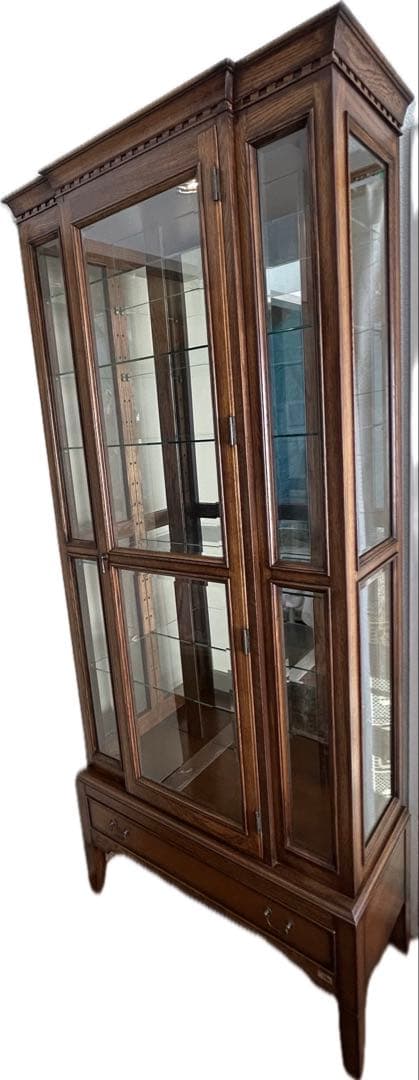 近藤工芸　oak オーク材 キュリオケース　飾り棚　北海道 旭川家具