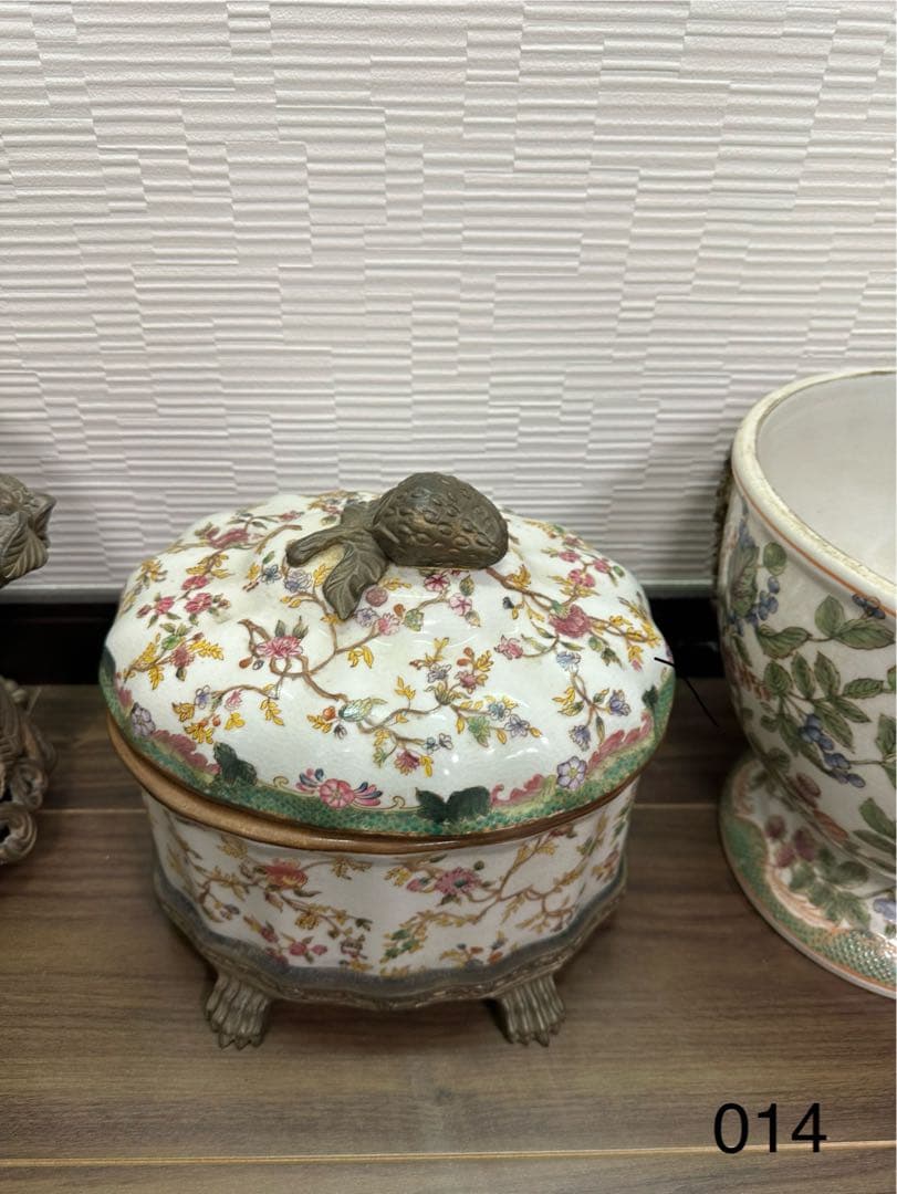 陶器　インテリア　アンティーク　小物入れ