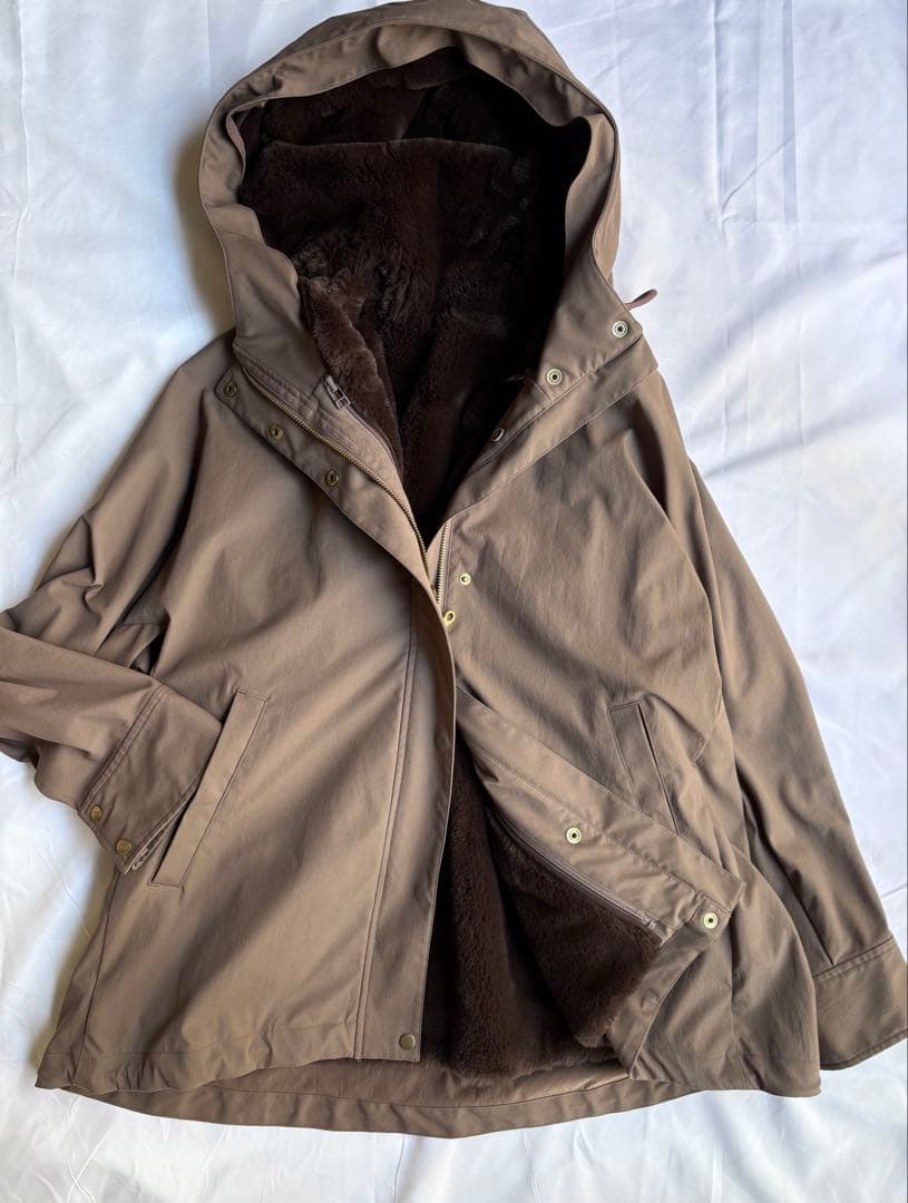 極美品❣️PLST ボア ベスト マウンテンパーカー 3WAY ゆったり コートL